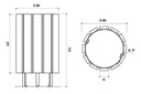 CORBEILLE ECO PIN DU NORD TRAITÉ AUTOCLAVE - 80 LITRES