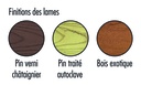 BANC PIEDS DOUBLE 195 CM PIN DU NORD VERNI COLORIS CHÂTAIGNIER