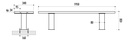 BANQUETTE PIED CENTRAL 195 CM PIN DU NORD TRAITÉ AUTOCLAVE