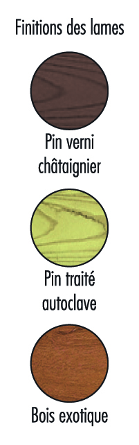 BANQUETTE PIED CENTRAL 195 CM PIN DU NORD TRAITÉ AUTOCLAVE