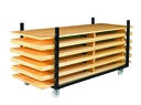 CHARIOT ROUES 120 MM BLANCHES POUR TABLES DE PLUS DE 180 CM DÉMONTABLE