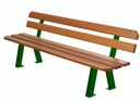 BANC PIEDS DOUBLE 195 CM BOIS EXOTIQUE VERNI