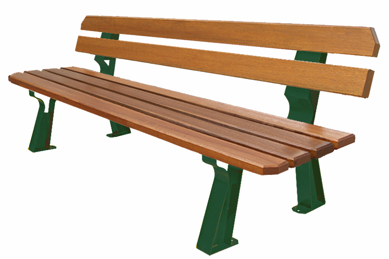 BANC RUSTIQUE 195 CM BOIS EXOTIQUE VERNI