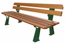 BANC RUSTIQUE 195 CM BOIS EXOTIQUE VERNI