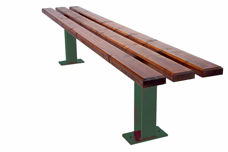 BANQUETTE PIED CENTRAL 195 CM PIN DU NORD VERNI COLORIS CHÂTAIGNIER