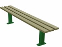 BANQUETTE PIED CENTRAL 195 CM PIN DU NORD TRAITÉ AUTOCLAVE