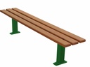 BANQUETTE PIED CENTRAL 195 CM BOIS EXOTIQUE VERNI