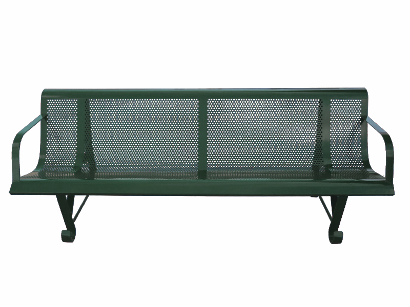 BANC TROUS CARRES 2 PIEDS 200 CM – AVEC ACCOUDOIRS