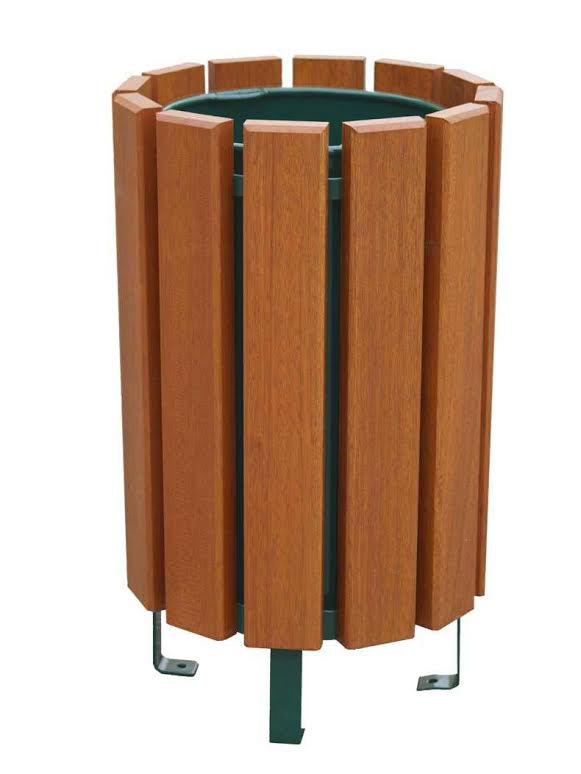 CORBEILLE ECO BOIS EXOTIQUE VERNI - 80 LITRES