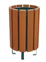 CORBEILLE ECO BOIS EXOTIQUE VERNI - 80 LITRES