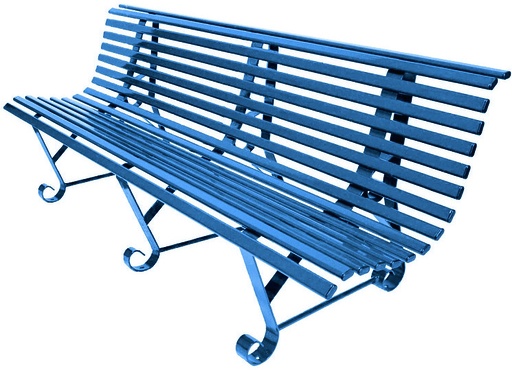 [10300] BANC SQUARE 3 PIEDS 195 CM