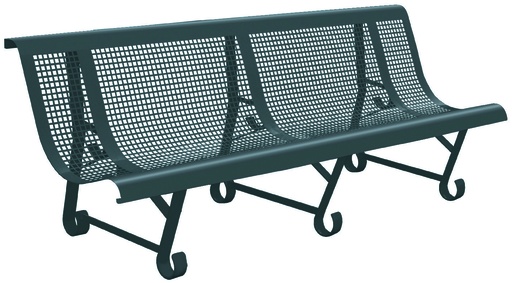 [10330] BANC TROUS CARRES 3 PIEDS 200 CM